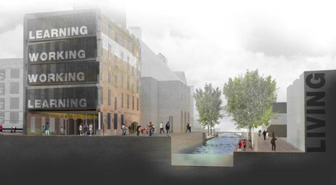 An artist impression on how the Flax Mill regeneration would look