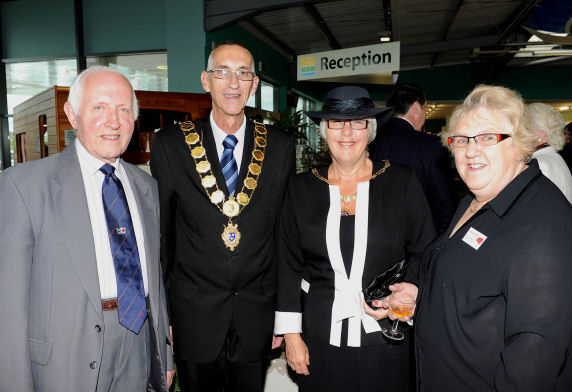 Shrewsbury in Bloom Pictured at the reception are (from left) Brian Goodwin from Shropshire Horticultural Association, Shrewsbury Mayor Councillor Tony Durnell, Mayoress Mrs Tricia Durnell and Mrs Jessica Pannett from Shrewsbury in Bloom Committee.
