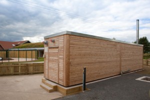 The Energy Box installed on-site at Dogs Trust Shrewsbury