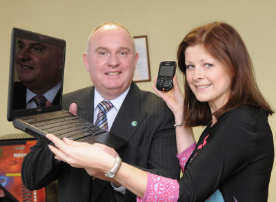 Shropshire Chamber of Commerce managing director Richard Sheehan and Jan Minihane of The Net Advantage, launching a seriers of Social Media workshops.