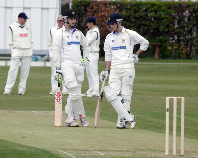 Shropshire batsman Stephen Leach, left, who is also attached to Worcestershire, and Shropshire captain Ed Foster, who had a spell at New Road earlier in his career.