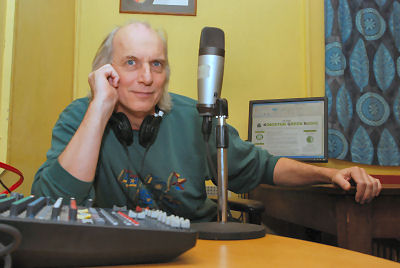 Sam Hermitage, station manager at Kingston Green Radio.