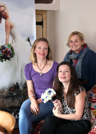 (L) Fran Robinson, (back) Meg Hawkins and front right Sarah Knowles.