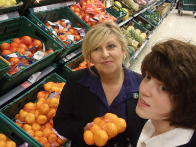Lord Silkin School pupil Daisy Nash with work experience co-ordinator Kim Kimball-Jones at Tesco on Wrekin Retail Park.