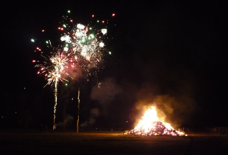 Fireworks and Bonfire in Shrewsbury.
