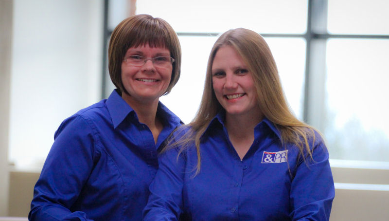 Kirsty Smallman and Rhea Alton of J&PR Ltd. Photo: Jim Hawkins. Kirsty Smallman and Rhea Alton of J&PR Ltd. Photo: Jim Hawkins.