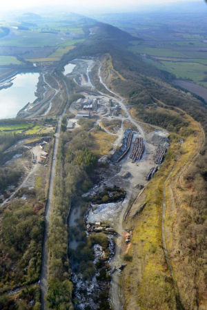 Aerial view shows Edge Renewables' operation. Photo: Dave Bagnall Photography.