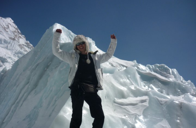Hannah climbed to the Mount Everest base camp to raise more than £1,200. Hannah climbed to the Mount Everest base camp to raise more than £1,200.