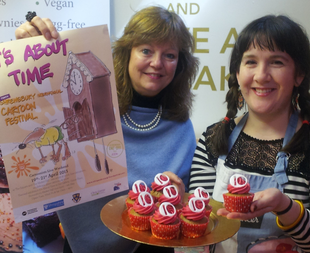 Shrewsbury Market Hall's site facilities manager Kate Gittins (left) and Liz Pyman of Mamapie's Bake Shop.