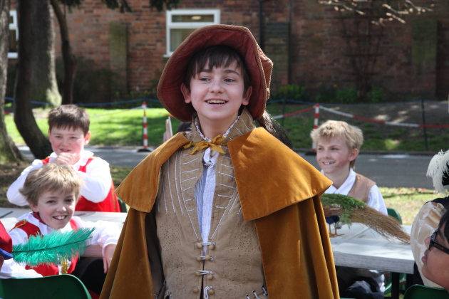 James Holyoake of Shrewsbury takes part in a re-enactment of Tudor times.