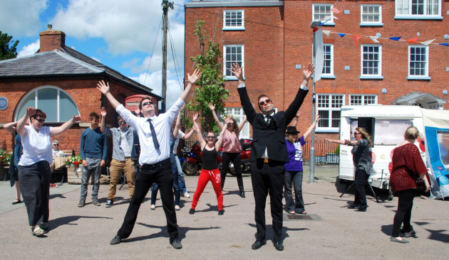 A Flash Mob at the Ludlow Fringe Festival