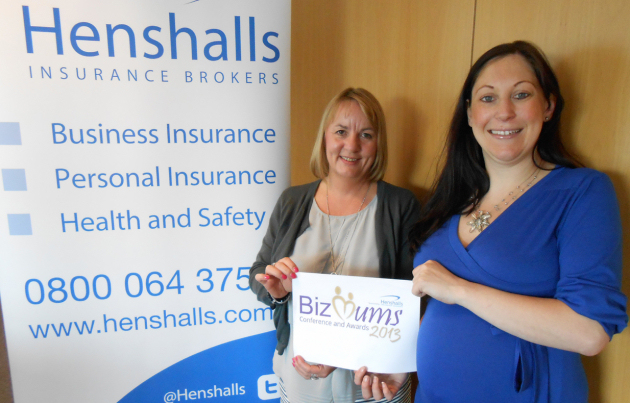 Celebrating the sponsorship deal are, from left, Jenny Osborne from Henshalls, and Michelle Childs from Bizmums.