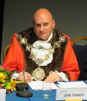 Mayor of Shrewsbury, Cllr Jon Tandy.