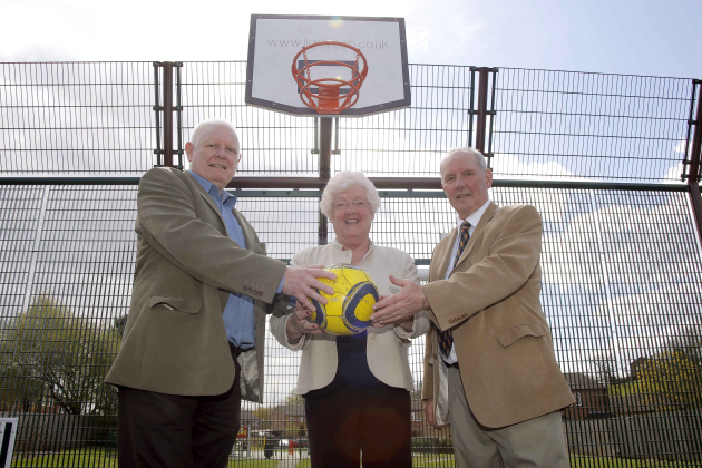 Pictured at the opening of a new ball park in First Avenue, Ketley Bank are Paul Ferguson from Ketley Bank Residents Association, Councillor Hilda Rhodes, who is both a Telford & Wrekin councillor and a member of Oakengates Town Council and Councillor Arnold England, Telford & Wrekin Council cabinet member for Leisure and Well-being.
