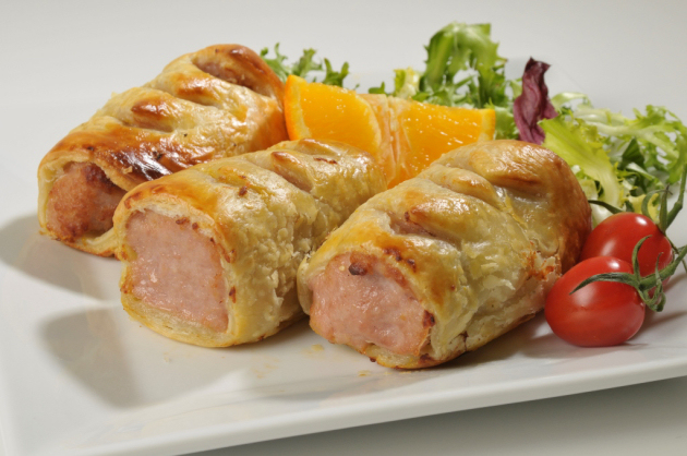 One of coopers gourmet sausage rolls.