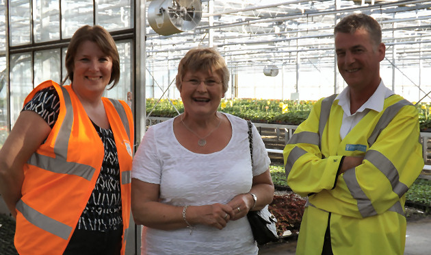 Helen Ball, Town Clerk for Shrewsbury Town Council, Jackie Brennand, Chairman of Shrewsbury in Bloom and Tim Sneddon, Environmental Maintenance Service Manager for Shropshire Council.