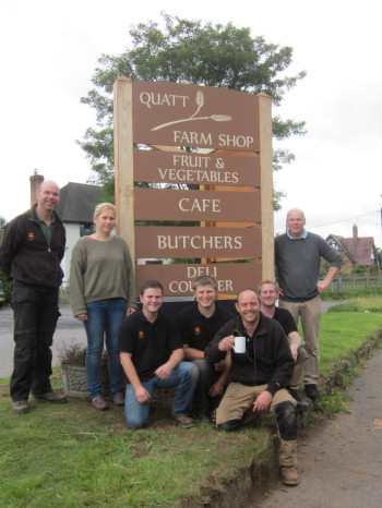 The Dudmaston Ranger team together with Martin and Florence Rutter after the installation of the sign.