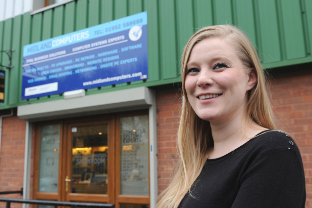 Chloe Wright, new marketing executive for Midland Computers in Telford.
