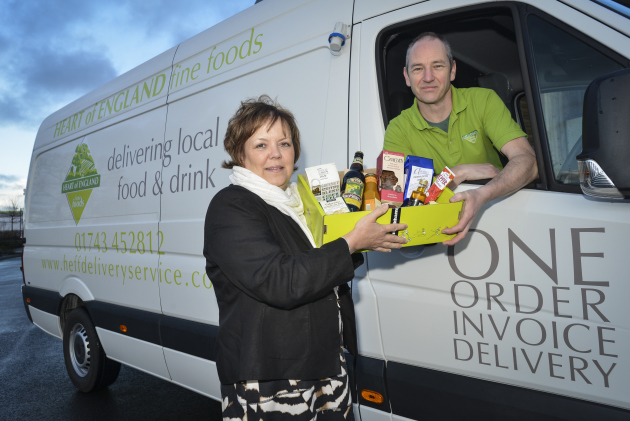 HEFF Delivery Driver, Chris Westwood and Karen Davies MBE, pictured with the new delivery van.