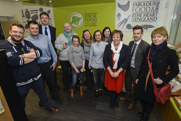 UKTI Poland guests at HEFF's Local Food Store with chief executive Karen Davies third from right.