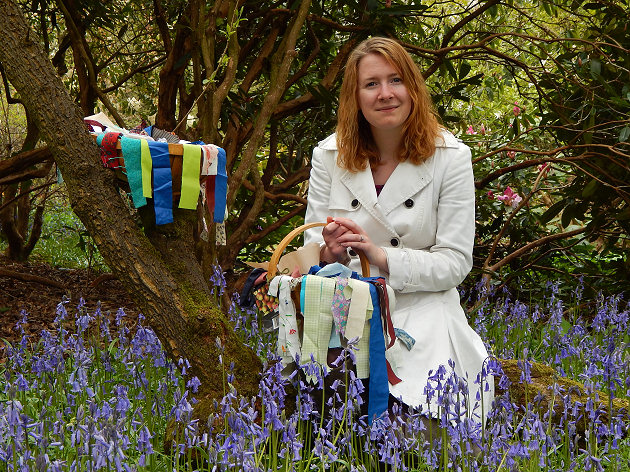 Visitor Experience Officer, Ruth Watson with the wish ribbons ready for May Day.