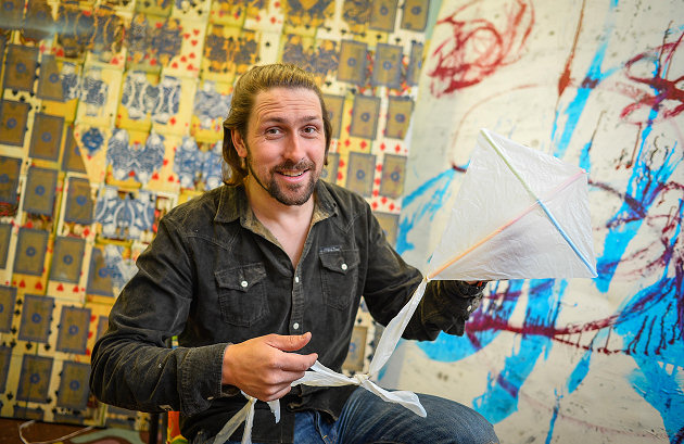 Artist, Chris Wright is holding workshops for children in the Darwin Centre over Half Term where the children can make kites, widwheels and paper planes.