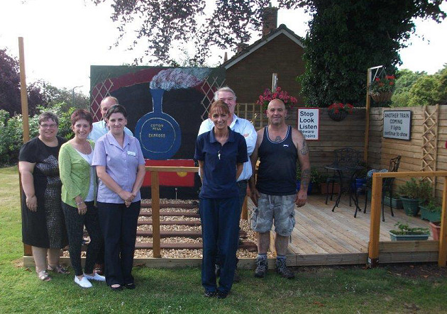The Coverage Care team at Coton Hill House which developed the innovative garden.