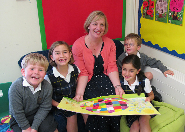 Emma Thelwell is pictured with, from left, Jasper Hall, Bella Christopher, Douglas Hughes-Williams and Isabel Tory.