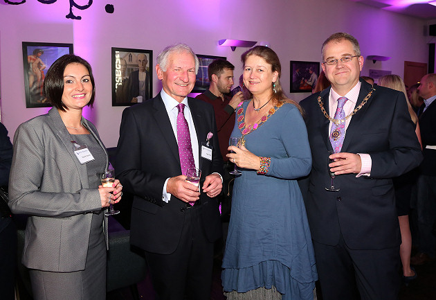 Sophie Davies and Peter Flint, both of Lanyon Bowdler, with Mayor of Shrewsbury, Beverley Baker, and Mayor’s Consort, Tim Baker.