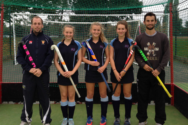Dave Forrester, Anna Latham (hockey captain), Nicole Bowen (U16 England Hockey Futures Cup squad), Meg Costelloe (head girl), Jethro Eustice