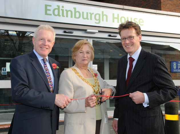 Tim Ralphs, Chair of Shropshire Housing Group (Designate); Mandy Meakin, Mayor of Wem; and Jake Berriman, Chief Executive of Shropshire Housing Group
