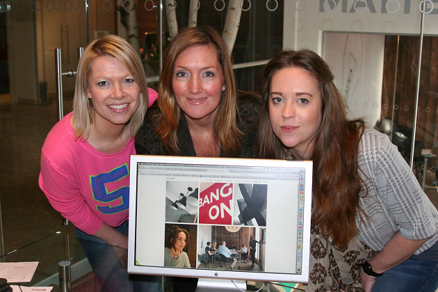 Source launches it new website for 2015. Pictured from left to right:  Paula Savage (Creative Director), Sally Tringham (Managing Director) and Steph Campbell (Designer)