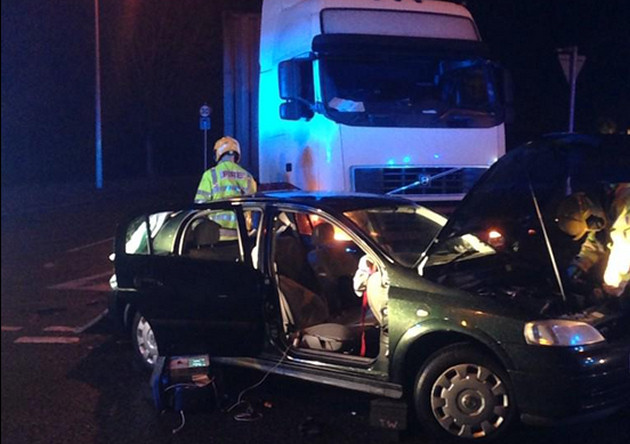 The scene of the collision on Stafford Park 4. Photo: @SFRSWellington