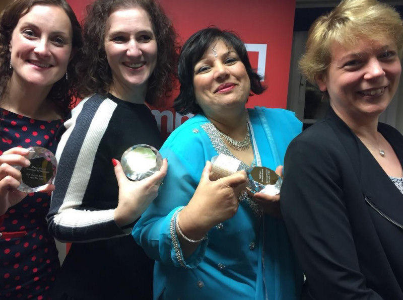 Always Consult Enterprise Winners from left to right: Beth Heath, Lisa Pickering, Lajina Leal, Sue Lane from Santander