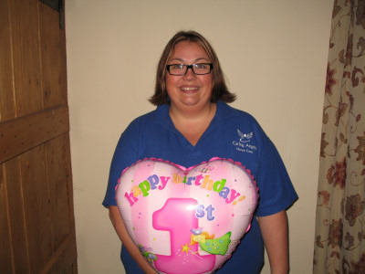 Becky Morris celebrates Caring Angels first anniversary