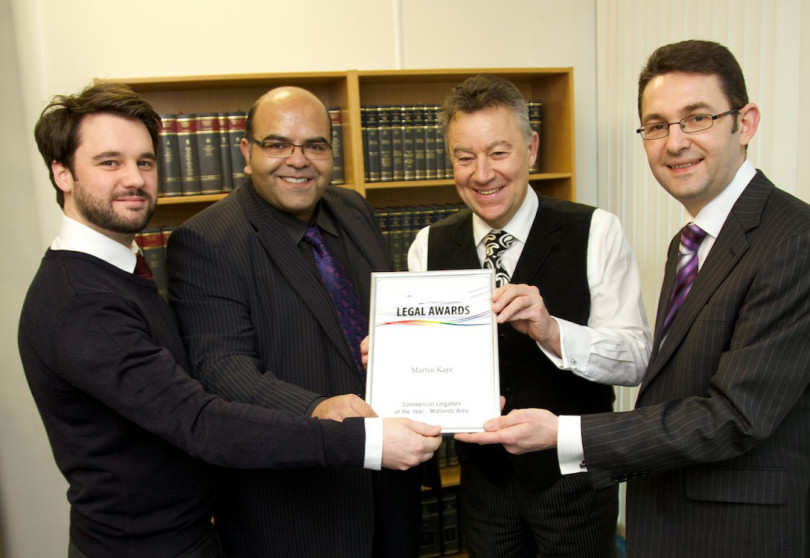 Martin-Kaye's Jason Round, Mohammed Ahsan, Graham Davies and Andrew Oranjuik celebrate their latest award