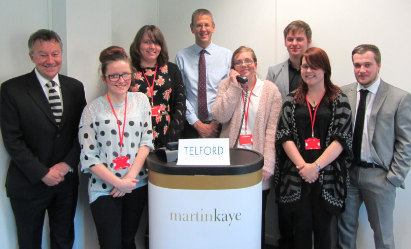 1.	Telford College students, with Telford Business Partnership members, at Martin-Kaye Solicitors