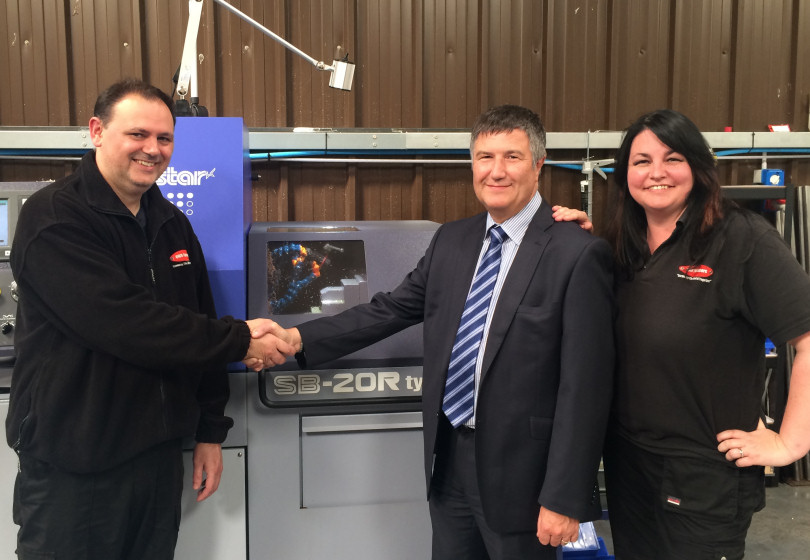 Gary Robinson (Managing Director, GWR Fasteners Limited), Mark Anson (Senior Area Sales Manager, Star Micronics GB Ltd) and Jude Robinson (Commercial Director, GWR Fasteners Limited)