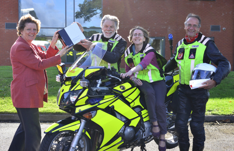 Pictured are, from left, Julia Baron, Chris Powdrill, SSBB volunteer Catherine Pritchard and Roy Broad, SSBB Trustee and Shropshire Group Leader