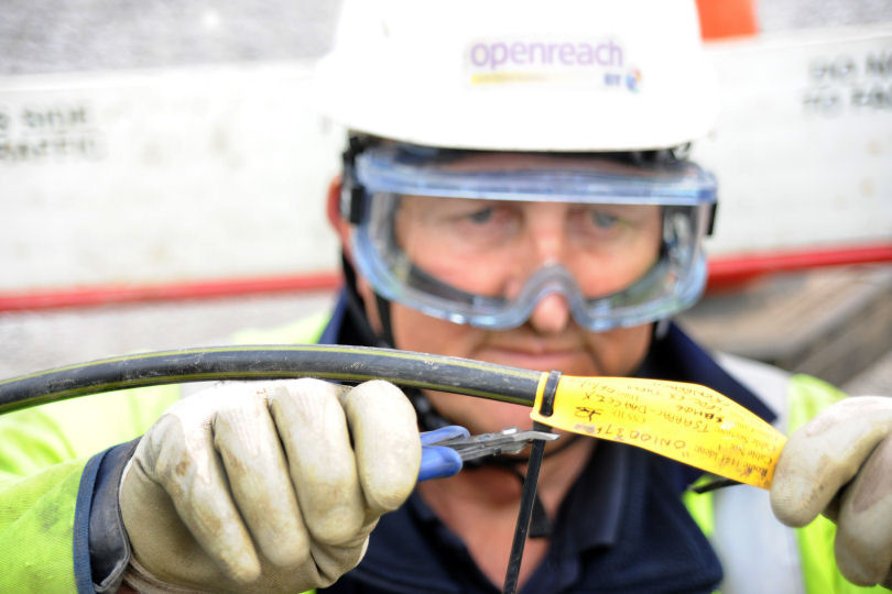 Engineers from Openreach – BT’s local network business – are now laying fibre optic broadband cables