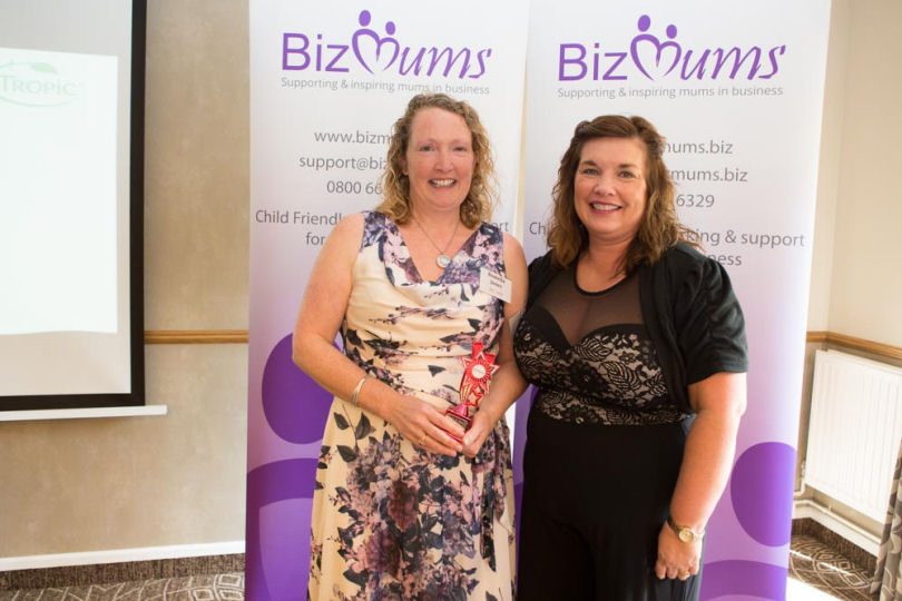 Romella Jones receiving the Award from Sue Miller, sponsor for the award