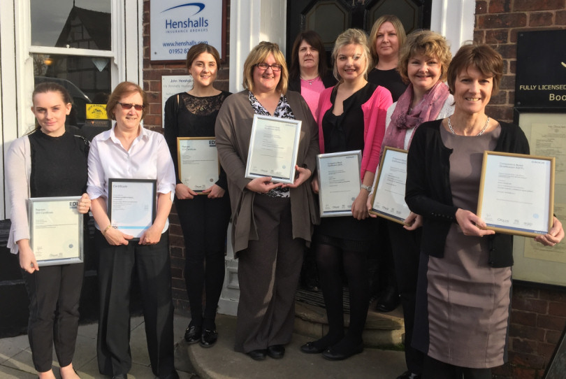 Successful candidates celebrating their exams success at Henshalls