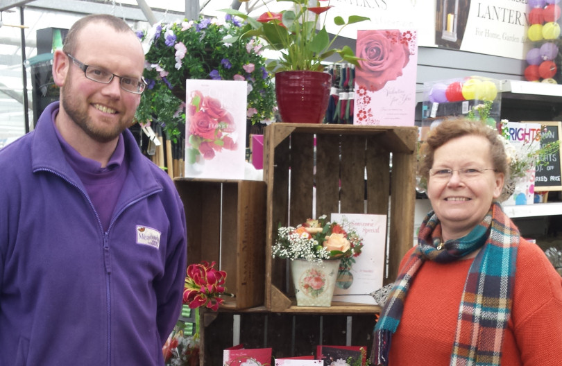 John Anderson, co-owner of Meadowdale Nurseries  and Denise Purnell whose business name is ‘Ginger Lily’