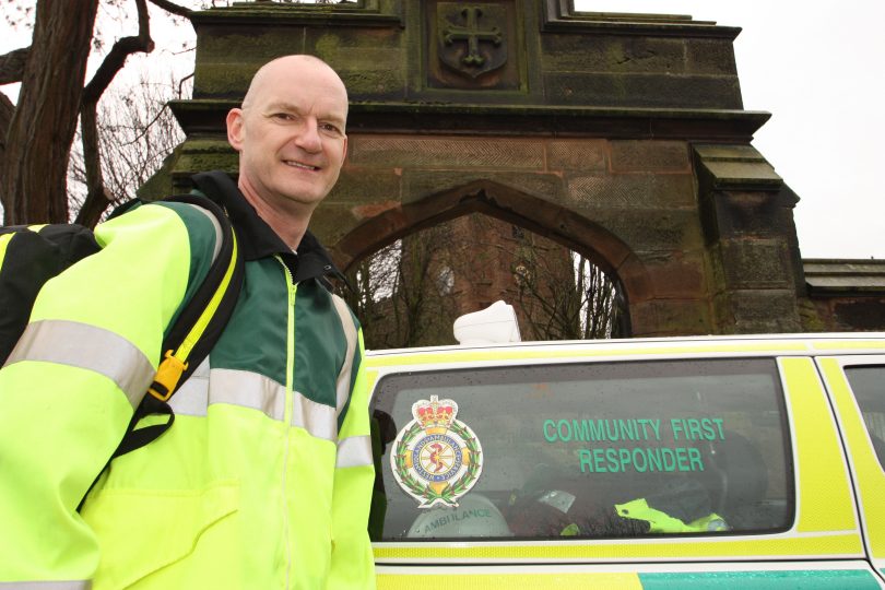 Russell Brooks, 43, co-ordinates Newport Community First Responders. Photo: West Midlands Ambulance Service