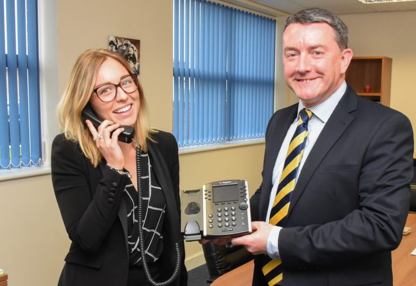 Sophie Norton Of Pure Telecom with Nick Jones