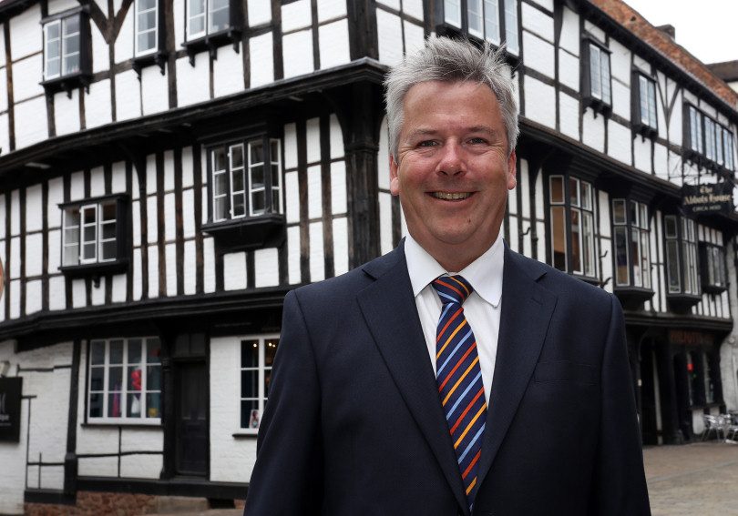 Rob Matthews outside the Lycetts office on Butcher Row
