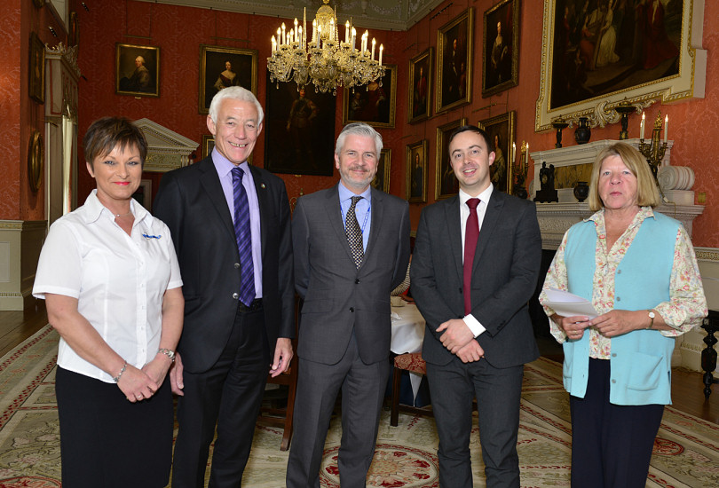 Pictured are, from left, Annabel Edwards of Travelworld, Telford, Chamber president Keith Winter, Huw Morgan of TCAT, Wellington, Ross Twiname and Rosemary Phillips, of Euroconnection
