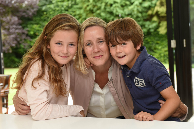 Louise Taylor, owner of Purition, with her two youngest children Fred and Charlotte