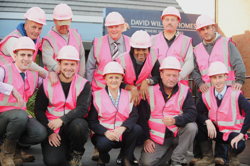 David Wilson Homes Mercia – Coppice Meadows site team wear it pink 