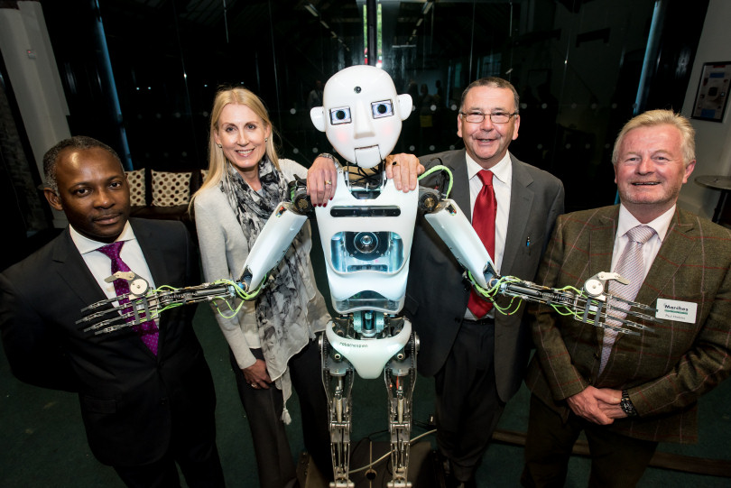 Floyd Millen, Katherine Kynaston, Noris the Robot, John Gallagher and Paul Hinkins.